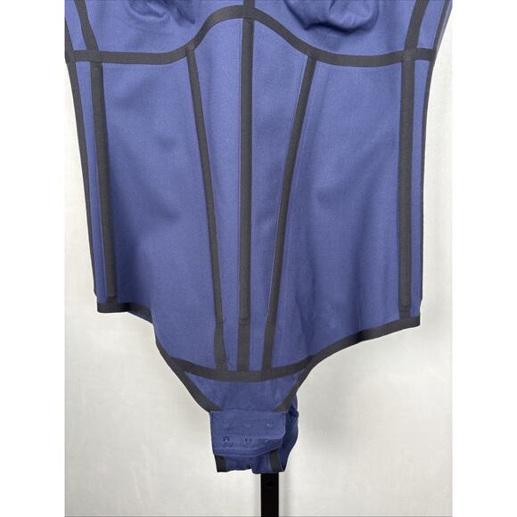 Honeylove Boldness Bodysuit Women's XL Blue Extra Firm Shapwear Boned Contouring - Picture 4 of 9